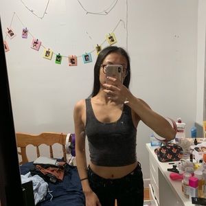 Gray Crop Tank